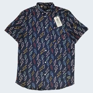 Wesc Oden Lightning Allover Print Button Down Short Sleeve Shirt Unisex
